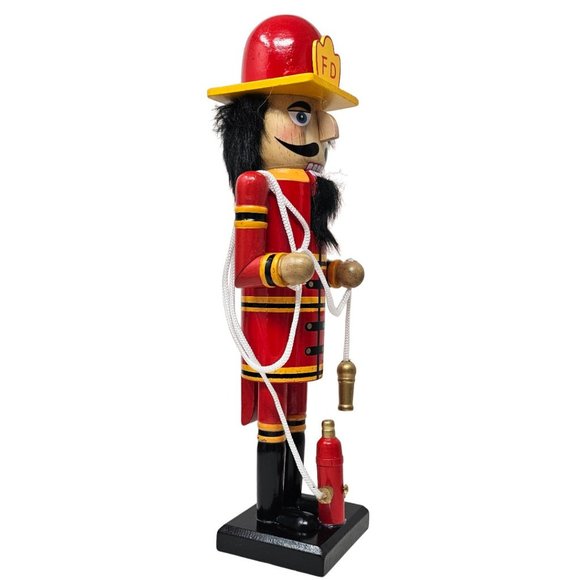 Fireman Firefighter Wood 14" Nutcracker - Christmas Gift - Picture 2 of 5